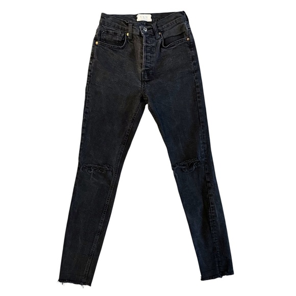 Free People We the Free Women's Black Jeans skinny high rise size 26 #801 - Picture 1 of 14